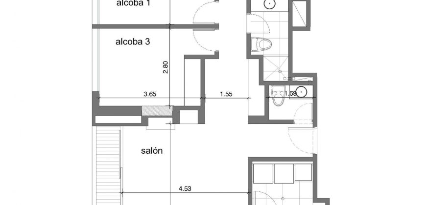 Apartamento en Chicó Navarra Suka 302